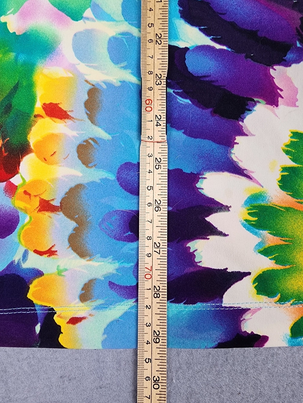 Multicolor Tie-Dye Sundress By Blu Sage Stretchy Gathered Chest Boho Style 70s - Picture 8 of 8